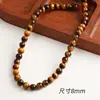 Nicho piedra natural ojo de tigre ágata negra cuentas de ábaco cuentas redondas pulsera collar con cuentas accesorios DIY material cuentas sueltas