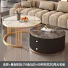 Mesa de centro luxo leve simples moderna sala de estar casa pequeno apartamento mesa lateral nórdica mármore laje de rocha mesa de centro redonda pequena