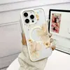Adequado para Capa de Celular Magnética Apple 17Pro 2 em 1 Iphone18Pro Pétala de Flor Grande Buraco Grande Capa Protetora
