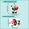 VA-F501 Dia dos Namorados amor panda quarto sala varanda decoração embelezamento adesivos de parede autoadesivo comércio exterior atacado