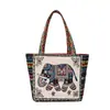 Bolso de Hombro, Bolso de Mano para el Trabajo, Bolso de Lona para Estudiantes, Bolso Estilo Chino, Bolso para Universidad Femenino, Minoría Étnica