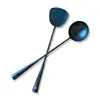 Wok Doméstico Revestido Cabo Longo Estilo Antigo Panela de Ferro Zhangqiu Refogar Cozido Panela de Ferro Zhangqiu Colher Pequena de Ferro Produção de Panela Forjada à Mão