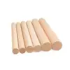 Madera Maciza Palo de Madera Redondo DIY Hecho a Mano Palo de Madera Pequeño Barra para Colgar Ropa Palo de Madera Yoga Fitness Palo de Madera Redondo de Madera