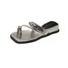 Sandalias de Dedo Estilo Francés Impresionantes y Frescas para Mujer, Adecuadas para Usar al Aire Libre en Verano, Nuevo Estilo de Moda para Combinar con Faldas, Sandalias de Deslizamiento con Suela Gruesa y Tacón de Cuña