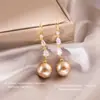 Nuevos Pendientes de Gancho con Perlas y Circonitas Estilo Chino, Lujo Ligero, Pendientes de Borla Modernos y Elegantes, Diseño de Nicho, Pendientes Versátiles al por Mayor