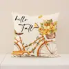 Nueva funda de almohada con estampado de calabaza transfronterizo para decoración de ambiente otoñal, cojín de asiento, decoración de interiores, funda de cojín para sofá