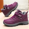Sapatos de Algodão de Inverno Femininos para Meia-Idade e Idosos, Botas de Algodão para Caminhada com Lã Extra e Espessadas, Botas de Neve Antiderrapantes para Exterior, Sapatos Femininos Transfronteiriços, Sapatos de Mãe
