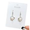 Brincos de Prata de Lei S925 Moda Feminina Brincos de Coração com Pérola Design de Nicho Brincos Elegantes como Presentes para Melhores Amigas e Namoradas