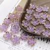 Pasador de Flor de Cinco Pétalos Color Gelatina con Borde Dorado Pieza de Flor Hecha a Mano DIY Ramo de Flores Pasador de Estilo Antiguo Accesorio