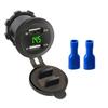 Carregador USB para Carro e Moto Acendedor de Cigarros Carregador USB Duplo para Carro Soquete 12V-24V com Voltímetro para Uso em Veículo