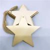 Suministro directo de fábrica, artesanías de madera, decoración navideña, colgante de estrella de madera, estrella de cinco puntas, pared de madera, hermoso regalo