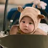 Touca de Bebê, Touca de Proteção para Orelhas para Primavera e Outono, Touca para Recém-Nascido, Algodão Puro, Fofa e Super Fofa para Bebês e Crianças Pequenas, Touca de Amarrar para Outono