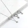 Estilo Fresco Mismo Estilo Transfronterizo Diseño de Avión Pendientes Versátiles Collar para Clavícula Conjunto de Joyería Metálica de Nicho para Mujeres