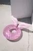 Anillo Asiento de Sirena Rosa Engrosado con Estampado de Sirena Anillo de Natación de Sirena para Niños Anillo de Natación para Bebés