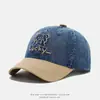 Gorra vaquera para bebé de 1 a 3 años, sombrero de sol casual versátil, gorra de béisbol con bloques de color, gorra de béisbol de otoño para niños estilo coreano