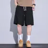 Shorts de Linho Lyocell de Seda Gelada para Homens, Soltos, Confortáveis, Respiráveis, Sensação Fresca, Calças de Cinco Pontos, Calças de Seda Gelada de Secagem Rápida para Homens