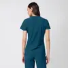 Lanzamiento de Nuevo Color: Tops de Scrubs Elásticos en Tallas Grandes, Uniformes de Doctor y Enfermera de Color Sólido, Conjuntos Casuales Delgados y Cómodos