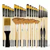 Amazon Transfronterizo Set de 10 Pinceles para Pintura al Óleo Pelo de Nylon Pincel de Contorno para Pintura Acrílica al Óleo Pincel para Pintura a la Acuarela Gouache