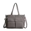 Bolso Tote de Pana Nuevo de Gran Capacidad 2025, Bolso de Hombro Versátil Casual de Nicho, Bolso de Mano y Bolso Cruzado Estilo Coreano para el Trabajo