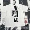 Erd Melancólico Rico Segunda Generación Estampado de Letras Viejo Holgado Retro Vintage Camiseta de Manga Corta para Hombre y Mujer Tendencia Verano
