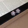 Brincos de Flor com Zircônia Agulha de Prata, Exquisitos e Elegantes, Modernos e Versáteis, Luxo Leve, Brincos de Alta Qualidade com Design Único, Acessórios de Orelha de Nicho