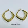 Accesorios DIY Pendientes Trenzados de Diamante Geométricos Europeos y Americanos Pendientes Nuevos Retro Alto Sentido Latón Latón en Bruto