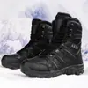 Botas de nieve para pareja nuevas, zapatos de algodón de suela gruesa para hombre, hasta la pantorrilla, forrados de felpa, zapatos gruesos de algodón para senderismo al aire libre en invierno, zapatos casuales