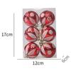 Venta al por mayor Bolas de Navidad pintadas de 6 cm Accesorios de decoración Colgantes para árbol de Navidad Bolas de Navidad pintadas a mano Bolas de plástico galvanizadas
