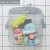 Bolsa de Rede para Armazenamento de Brinquedos de Banho Infantil, Drenável à Prova d'Água, Desenho Animado de Pato Fofo, Bolsa de Pendurar para Banheiro de Bebê com Ventosa