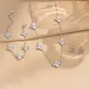Pulsera de Trébol de Cuatro Hojas con Láser Versión Alta Dorada V Popular Transfronteriza Flor de Lote de Oro de 18 Quilates Pulsera de Acero de Titanio Joyería No se Desvanece