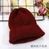 Chapéu de malha com placa leve e elástica quente estilo coreano 2023 chapéu de lã simples para todas as combinações moda feminina cor sólida outono e inverno masculino