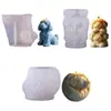 Molde para Bolo de Fondant de Cachorro Pet Fofo DIY Ornamento de Esfera 3D Molde de Silicone para Vela Perfumada de Cachorro