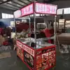 Carrito de Acero Inoxidable Exhibidor Plegable Móvil para Puesto de Snacks de Mercado Nocturno Puesto de Gluten Horneado Restaurante Otros