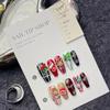 Coleção de Natal Feliz Natal indústria pesada feito à mão usar unha manicure longa curta atacado unhas postiças prontas