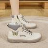 Botas tipo Martin Estilo Coreano para Mujer 2025 Otoño Nuevos Zapatos Blancos de Caña Media-Alta con Suela de Goma Versátiles Botines Tobilleros para Mamá