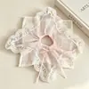 Scrunchie Rosa de Encaje Estilo Coreano Dulce para Mujer, Bufanda Cuadrada Versátil de Alta Gama, Lazo para el Cabello, Accesorio para el Cabello al por Mayor