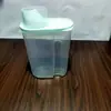 Frasco para cereales para snacks de cocina, frutos secos, especias y granos; recipiente de almacenamiento de alimentos a prueba de humedad y a prueba de insectos hecho de plástico transparente
