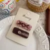 Nuevo Pasador de Tela a Cuadros Color Café Rosa Accesorios para el Cabello de Niños Pasador Elegante para Niña Dulce Pinza para Flequillo