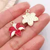 20 Estilos de Corazón Rojo con Goteo de Aceite, Mariposa, Rosa, Aleación, Accesorios de Joyería, Colgantes DIY para Collares y Pulseras
