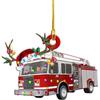 Camión de decoración de árbol de Navidad barco de vapor excavadora camión de bomberos jeep colgante regalo de fiesta de Navidad