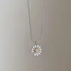 Collar Pequeño de Margarita Estilo Gd G-Dragon, Cadena para Clavícula de Lujo Ligero con Circonita Microincrustada, Cadena para el Cuello Estilo Ins de Nicho, Exclusivamente para Ventas Transfronterizas