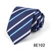 Corbata Nueva para Hombre Negocios Casual Corbata Rayada 8cm Poliéster Jacquard Bordado Estampado Corbata Personalizada Al Por Mayor
