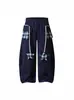 Calça Jogger Casual Xadrez Patchwork Estampada de Estrelas com Cordão para Homens e Mulheres, Nova Calça de Caimento Solto Emagrecedora Comprida