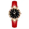 TikTok Estrella Roja de Internet Cara de Diamante Vidrio Brillante Correa de Acero Sólido Moda Reloj para Mujer Tendencia Reloj de Nicho Mujer