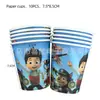 Tiantian patrulla de perros equipo Wangwang tema cumpleaños infantil vaso de papel plato de papel servilleta juego de vajilla para fiesta suministros