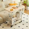 Mesa de Noche Móvil para Hogar Dormitorio Sala de Estar Sofá Mesa Perezosa Mesa de Comedor de Noche Mesa de Computadora Simple Elevable