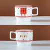 Taza de Cerámica Morandi Apariencia de Alto Valor Taza Souvenir Evento Promocional Regalo Pequeño Taza de Agua Estampar Logo