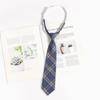 Corbata Azul a Rayas Estilo Japonés para Camisas, Patrón Perezoso Estilo Universitario Jk, Pajarita Anudada a Mano para Mujer, Dk para Hombre