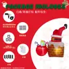 Mueve las Piernas arriba y abajo Papá Noel Chimenea Bolsa de Regalos LED Inflable al Aire Libre Adornos Navideños Decoraciones Transfronterizas