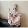 Bolso Casual Minimalista Estilo Japonés Ins para Viajes Diarios de Mujer 2025 Nuevo Bolso Tote de Gran Capacidad Bolso de Hombro de Color Sólido para Estudiantes